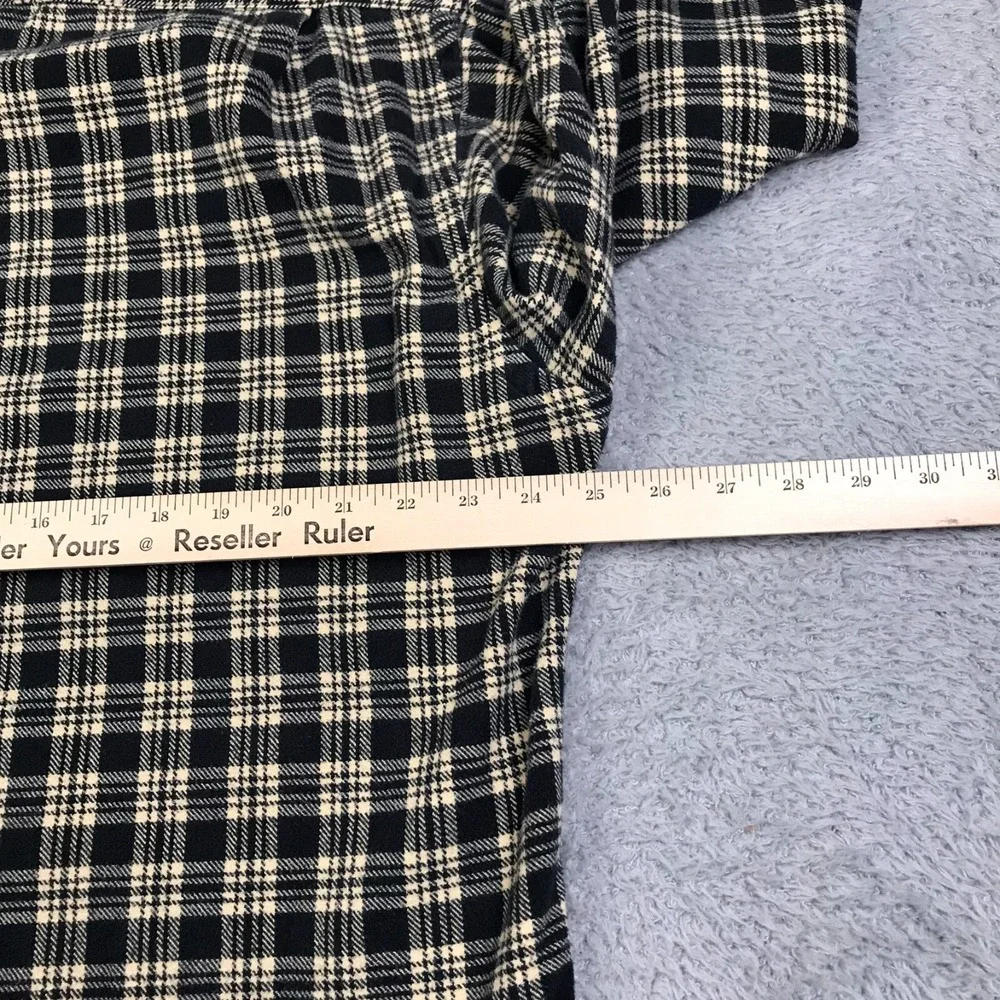 Polo Ralph Lauren Lowell Sport Shirt Men L Black Plaid Cotton Flannel Vintage